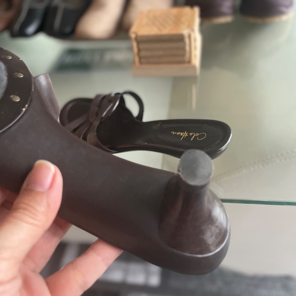 Y2K Cole Haan kitten heel brown slip-on brown size 7 - Picture 7 of 7